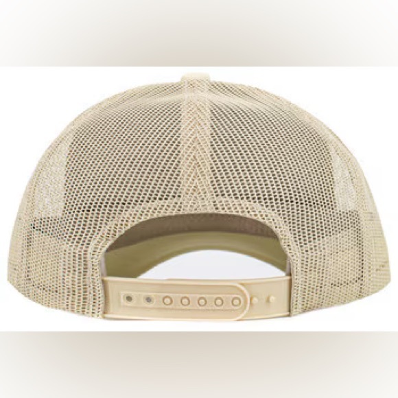 Foam Rope Meshback Trucker Baseball Hat Cream Beige NEW Item NWT - Picture 3 of 4